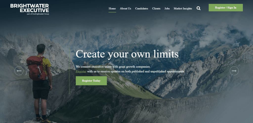 a website with mountains and trees